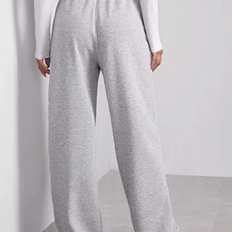 Imsa Moda Women Solid Regular Fit High-Rise Flat-Front Trousers image 3