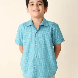 Fabindia Kids Blue Printed Shirt-picture-21