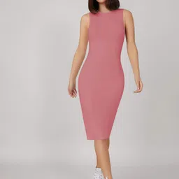 BAESD Women Sleeveless Round Neck Bodycon Midi Dress-picture-19