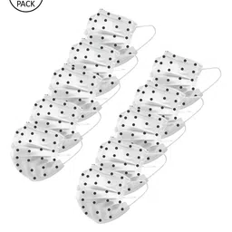 Lioncrown Adults White & Black Pack of 10 4-Ply Disposable Anti Pollution Face Mask-picture-36