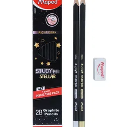 Maped Study Peps Stellar Pencil With Eraser 10 Pieces - Black-picture-19