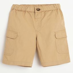 Campana 100% Cotton Woven Solid Cargo Shorts - Beige-picture-13