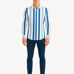Pepe Jeans Vertical Striped Long Sleeves Cotton Shirt-image-55