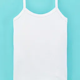 Bodycare Cotton Sleeveless  Solid Color Slips Pack of 3 - White image 5
