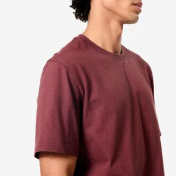 domyos Men's Short-Sleeved Crew-Neck Fitness T-Shirt - Purple/Burgundy image 5