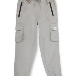 Gini & Jony Kids Grey Solid Trousers-picture-25