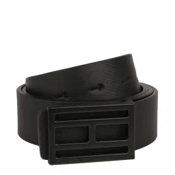 Tommy Hilfiger Black & Navy Leather Reversible Belt for Men image 1