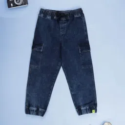 Kiddopanti Boys Blue Denim Regular Fit Jeans-image-16