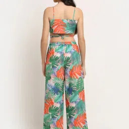 aoba Erotissch Farn Green Printed Beachwear Co-Ord Set image 2