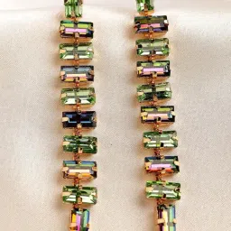 Karatcart Gold-Tone Plated Green Earrings for Women-image-84