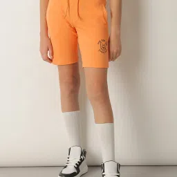 Jack & Jones Junior Orange Solid Shorts image 1