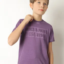 Jack & Jones Junior Purple Printed T-Shirt image 1