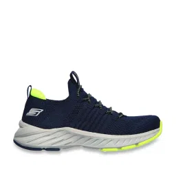Skechers Boys ELITE RUSH Navy Lime Casual Slip On Shoe image 1