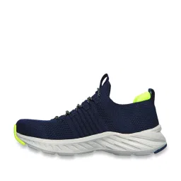 Skechers Boys ELITE RUSH Navy Lime Casual Slip On Shoe image 3