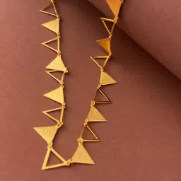 P.C. Chandra Jewellers 22k Yellow Gold Modern Triangular Shaped Necklace image 1