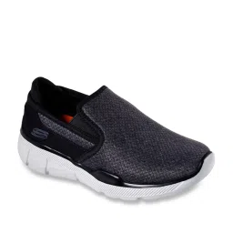 Skechers Boys EQUALIZER 3.0- NANO GRID Charcoal Black Casual Slip On Shoe image 2