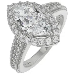 Emori 14k White Gold & Diamond Majestic Marquise Engagement Ring-picture-21