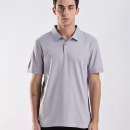 CALVIN KLEIN JEANS Purple Regular Fit Solid T-Shirt image 1