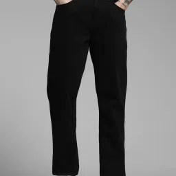 Jack & Jones Black Cotton Bootcut Jeans image 1