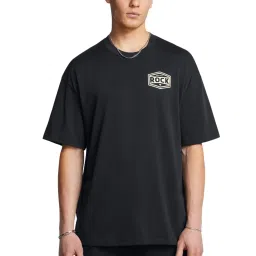 Under Armour Black Slim Fit Printed Sports T-Shirt image 1