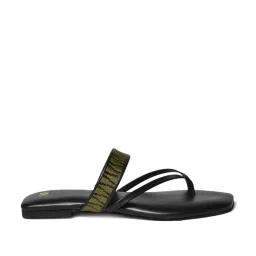 W Women's Black Toe Ring Sandals image 1