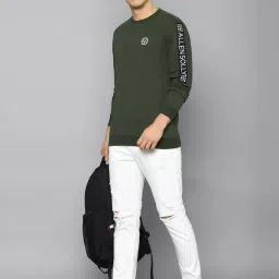 Allen Solly Green Cotton Regular Fit Printed Sweatshirts image 5
