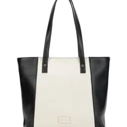 Fastrack Black & White Textured Large Tote image 2