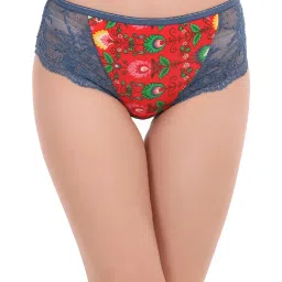 Clovia Red Lace Hipster Panty image 1