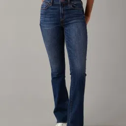American Eagle Outfitters Blue Cotton Mid Rise Jeans image 1