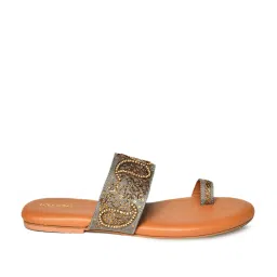Folksong by W Women's Grey Toe Ring Sandals image 1