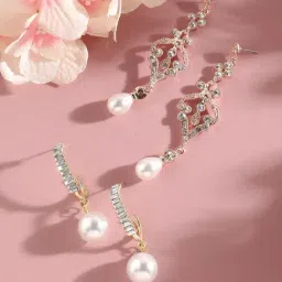 Sohi goldplated drop earrings combo-picture-25