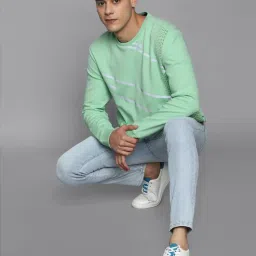 Allen Solly Green Cotton Regular Fit Printed Sweatshirts image 5