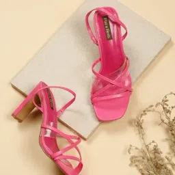 Flat N Heels Women's Pink Sling Back Sandals-picture-36