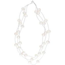 Sri Jagdamba Pearls Navishka Silver & Pearl White Classic Necklace-picture-5