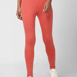 Forever 21 Red Regular Fit Leggings-image-12