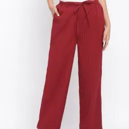 Fabindia Maroon Cotton Striped Pants-image-51