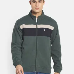 Octave Green High Neck Regular Fit Sweatshirt-picture-34