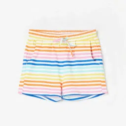Fame Forever by Lifestyle Kids Multicolor Cotton Striped Shorts image 1