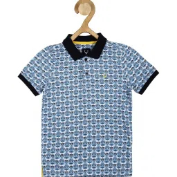 Allen Solly Junior White Floral Print Polo T-Shirt image 1