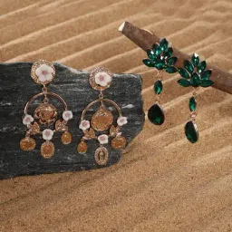 Sohi goldplated drop earrings combo-picture-24