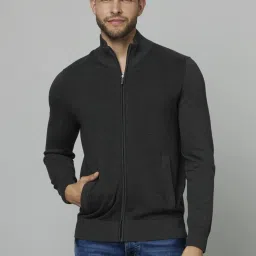 celio celio* Charcoal Grey Cotton Slim Fit Jacket image 1