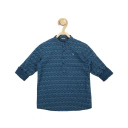 Allen Solly Junior Blue Printed Short Kurta image 1