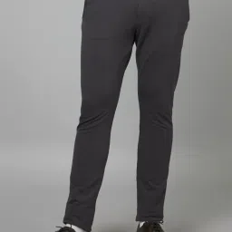 celio celio* Charcoal Grey Slim Fit Printed Trousers image 1
