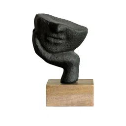 Ellementry Black Ecomix Restive Face Sculpture image 4