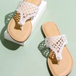 Inc.5 Women's White Thong Sandals image 1