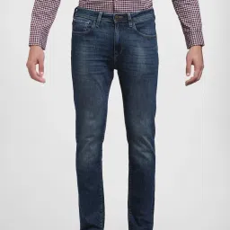 SELECTED HOMME Blue Cotton Slim Fit Jeans image 1
