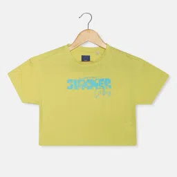 Allen Solly Junior Yellow Graphic Print T-Shirt image 1