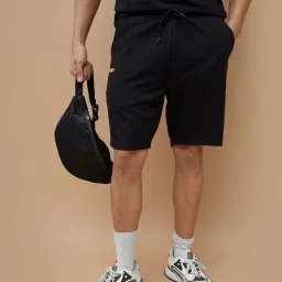 Kappa Black Cotton Regular Fit Shorts image 1