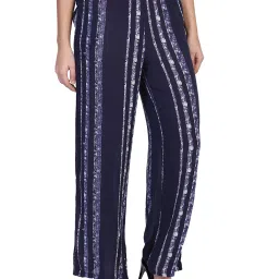 Aditi Wasan Blue Regular Fit Elasticated Pants image 1