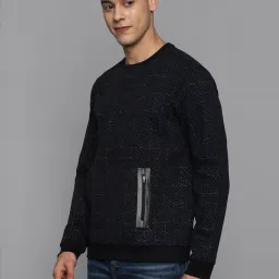 Allen Solly Black Cotton Regular Fit Printed Sweatshirts image 3